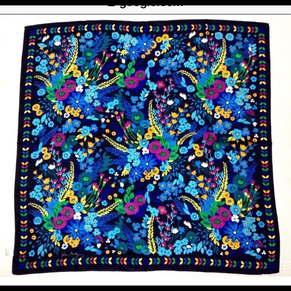 Vera Bradley Accessories - Vera Bradley Silk Scarf Midnight Blues